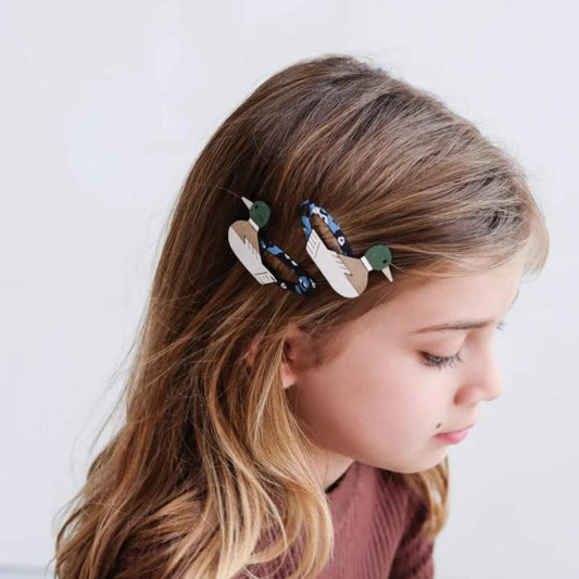 Pinces à cheveux en forme de canard sauvage