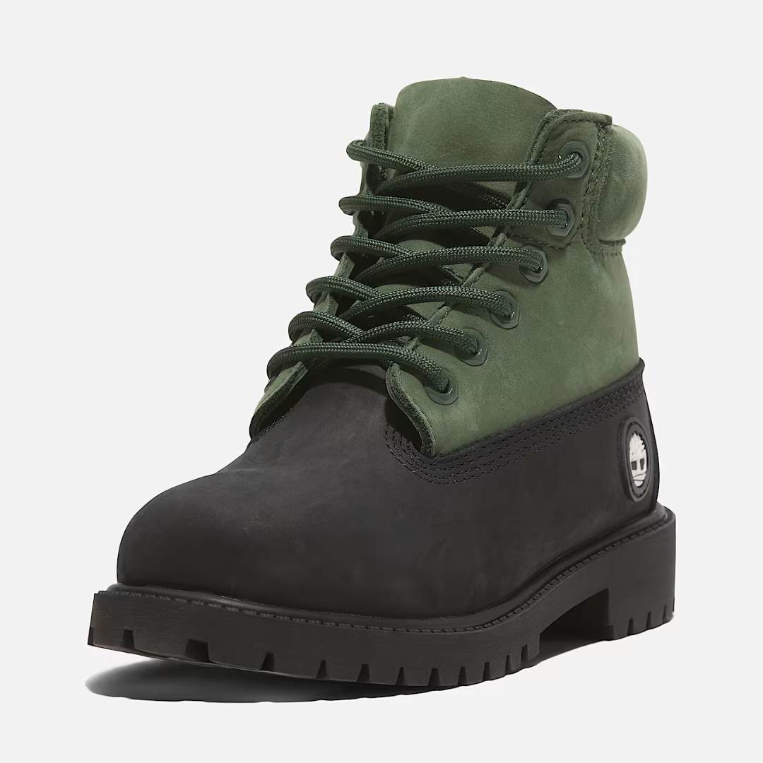 Bottes à lacets imperméables Timberland noires/vertes