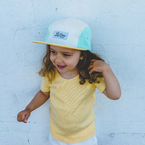 lil'boo pet in pastelkleuren geel groen zalmroze