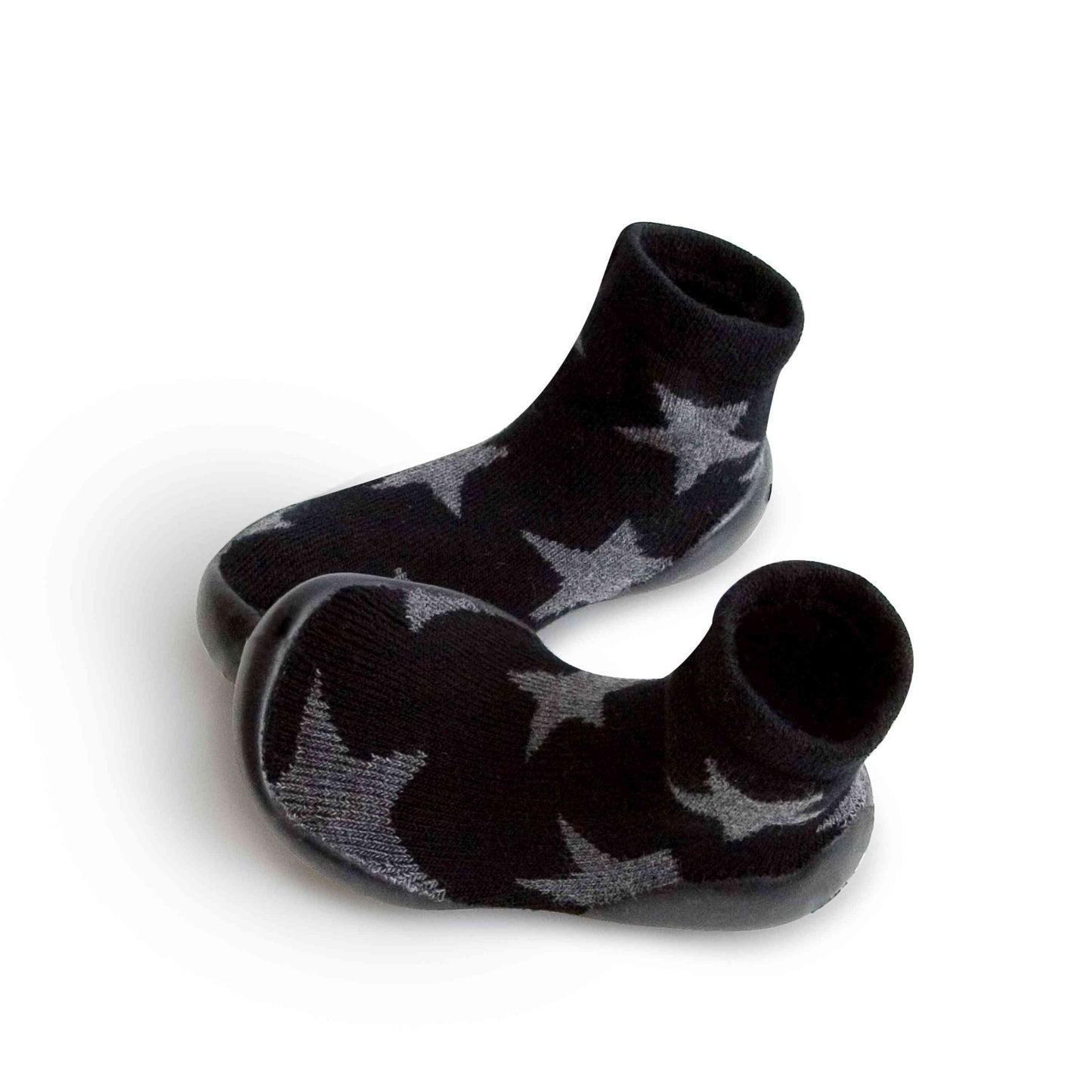 Collegien zwarte pantoffels met sterren Chaussons Collégien x Nununu