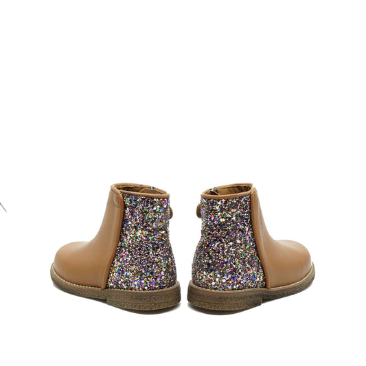 Bottines Eli Paillettes/Cognac