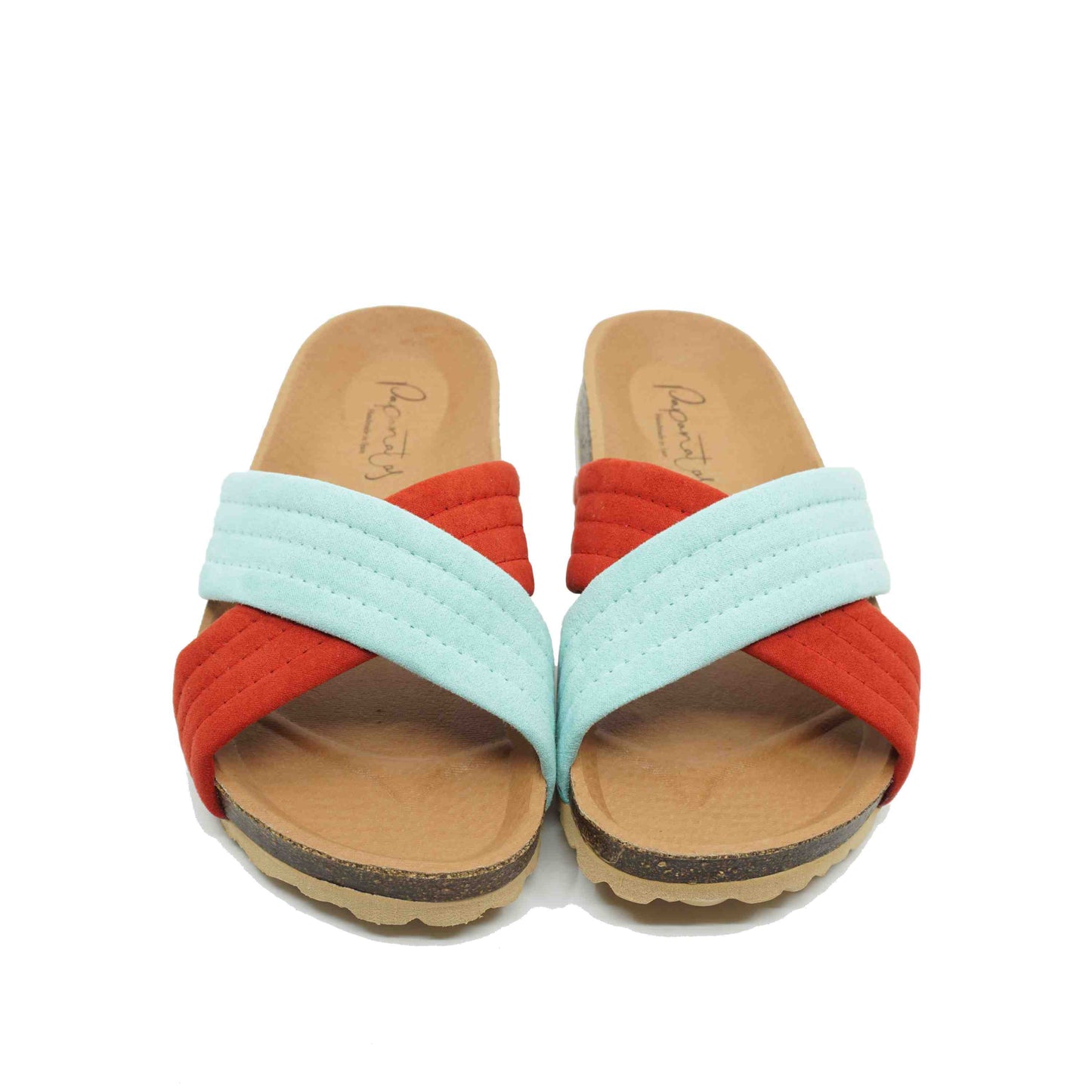 Mocassins Eli Rouge/Vert Menthe
