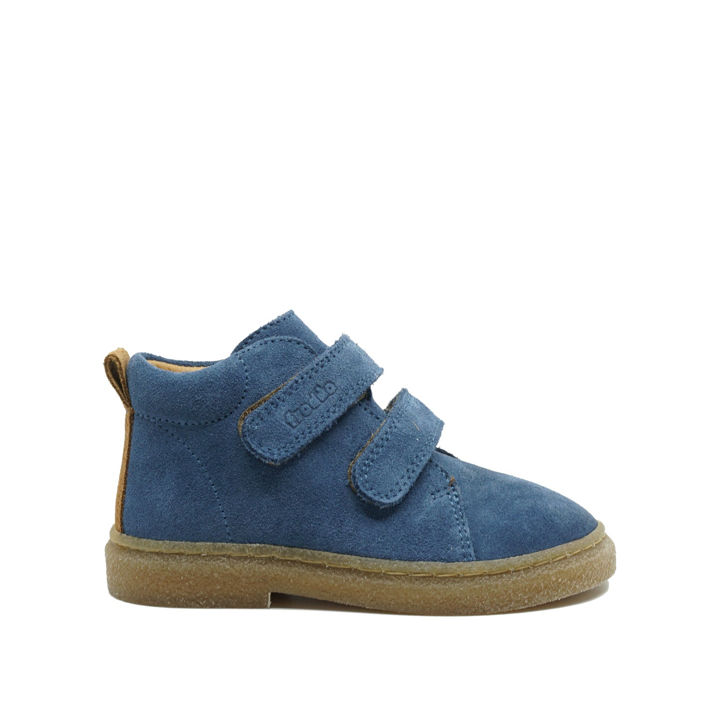 Prachige jeansblauwe velcroschoenen voor jongens. Te koop bij September Stories in Antwerpen