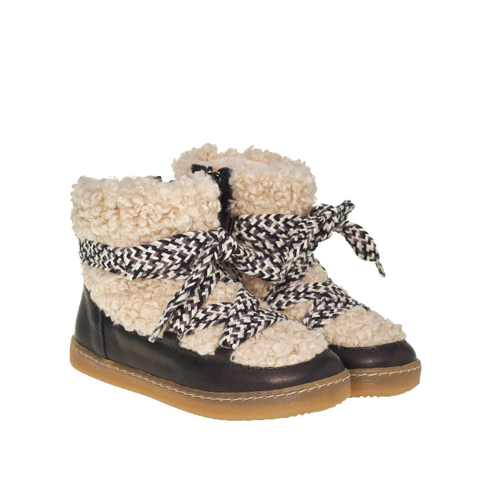 LMDI Skimo Boots Black - zwarte winterlaarsjes met teddy