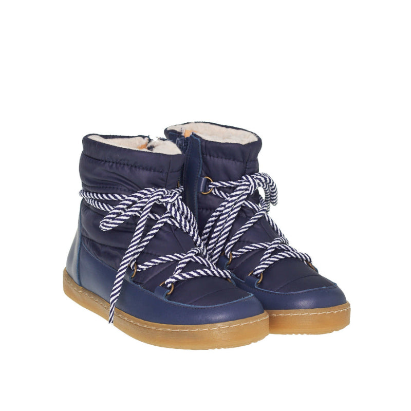 LMDI Avellano Boot navy - donkerblauwe winterlaarsjes met teddy