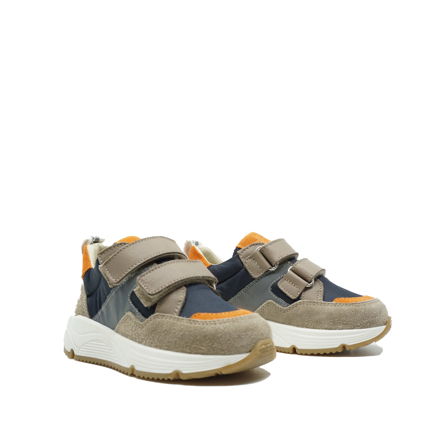 Fiorita Baskets Velcro Taupe/Blauw/Oranje