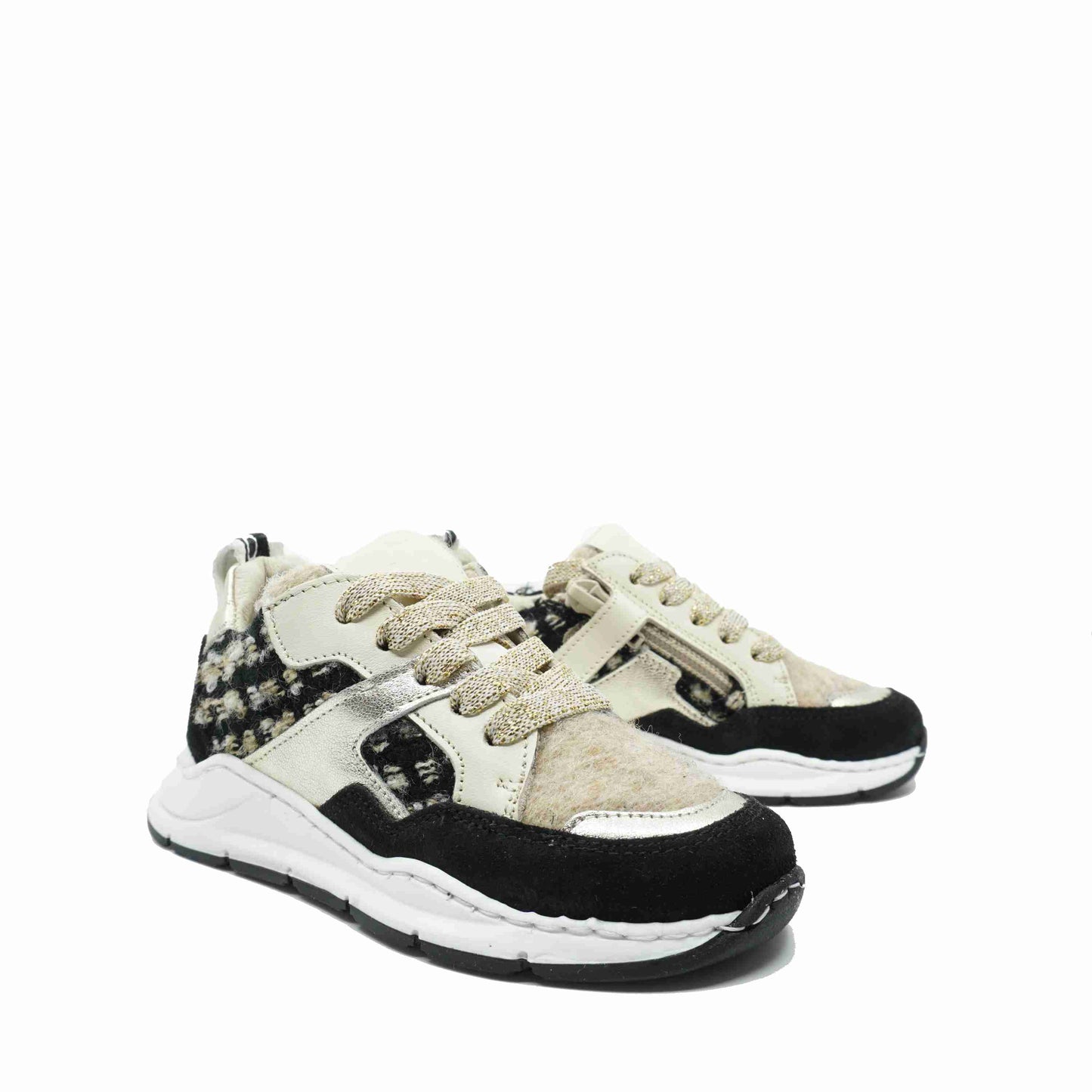 Baskets Fiorita Noir/Doré