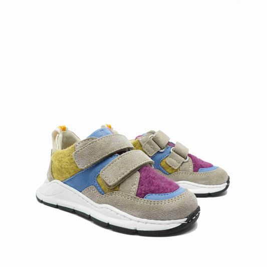 Fiorita Sneakers Velcro Vilt Beige