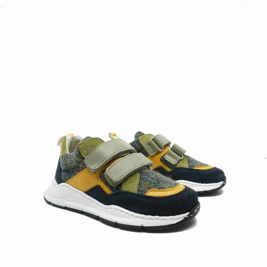 Fiorita Sneakers Velcro Vilt Groen