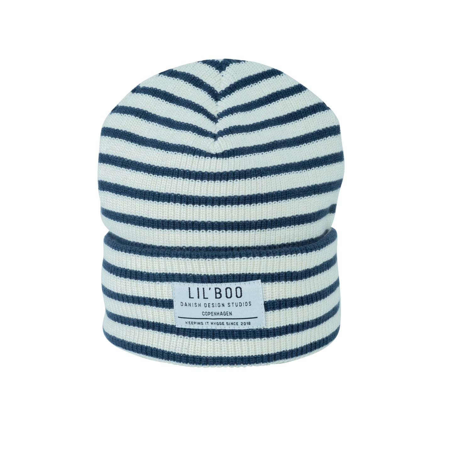 Lil'Boo Striped Beanie - Navy/Off White