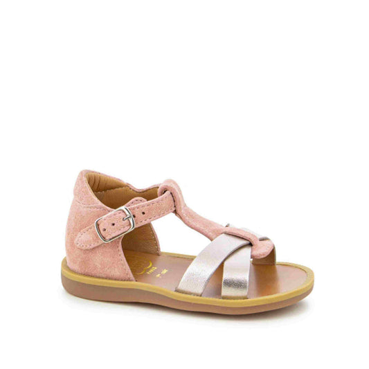 Pom d'Api Poppy Xexe Velours Rose lichtroze sandaaltjes