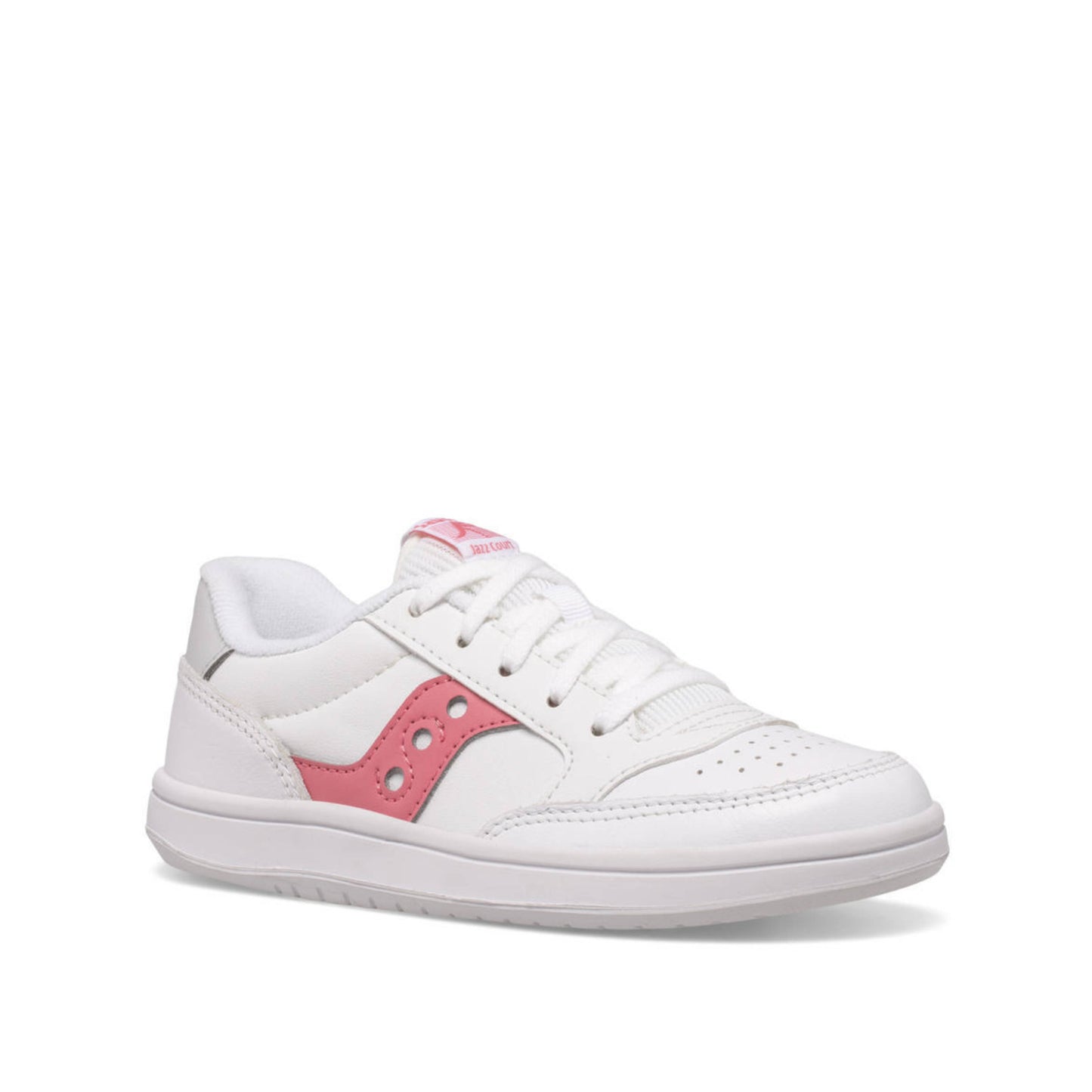 Saucony Jazz Court White/Pink tennissneaker voor kinderen