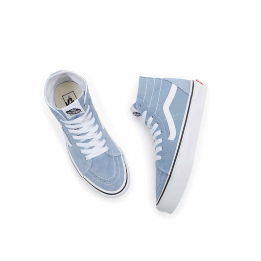 lichtblauwe hoge vans