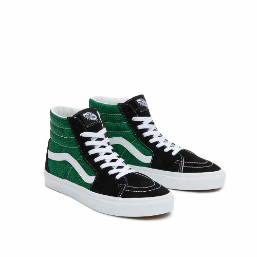 vans hi black green