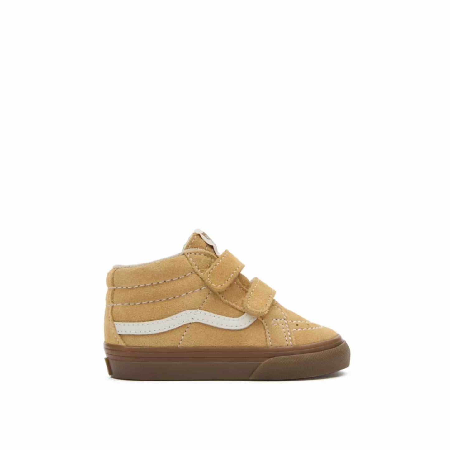 camel vans met velcro en gum zool