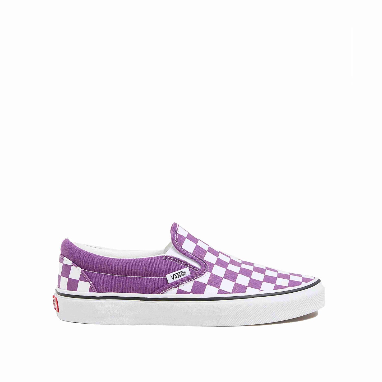 vans slip-on checkerboard purple