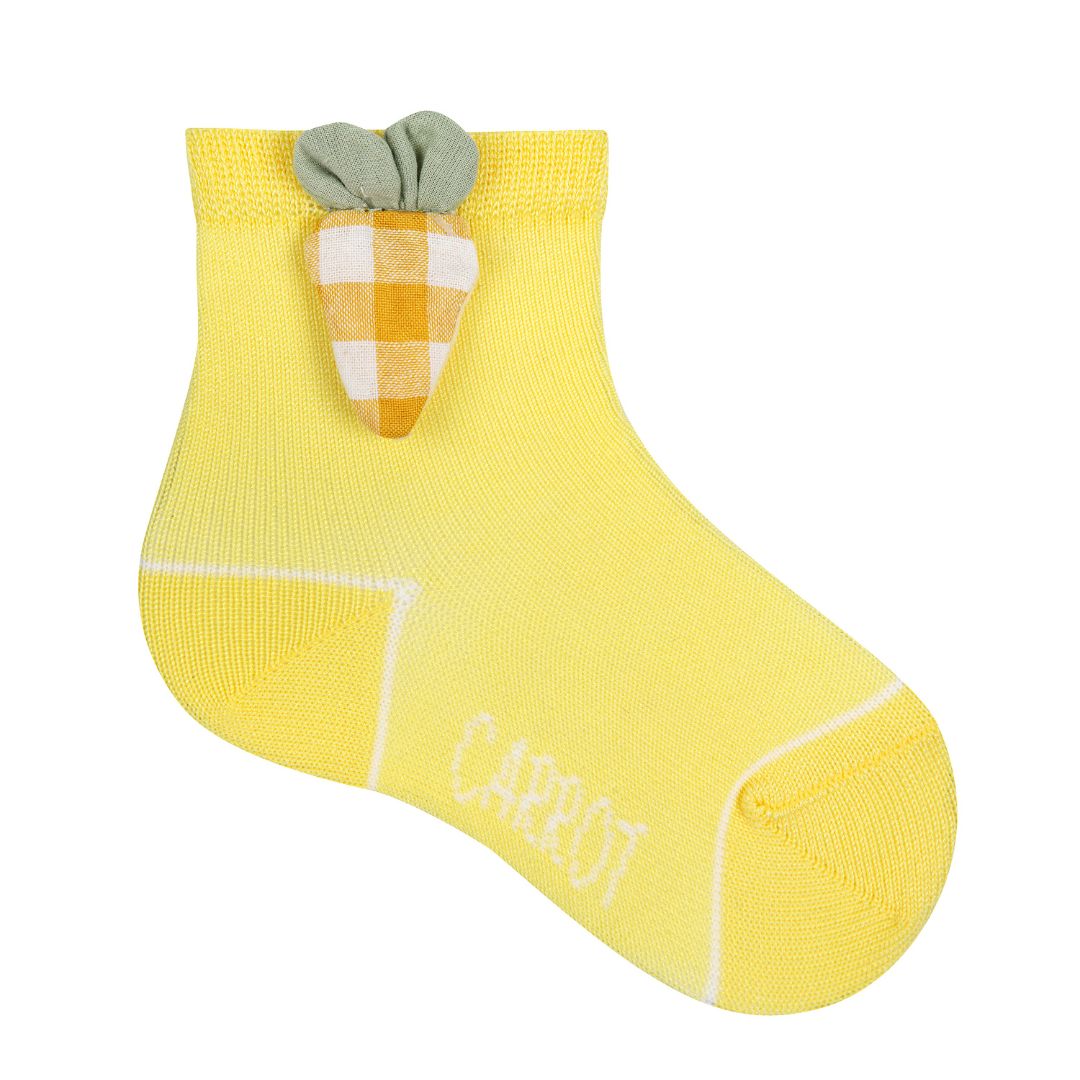 Chaussettes bébé Condor avec carotte - Jaune