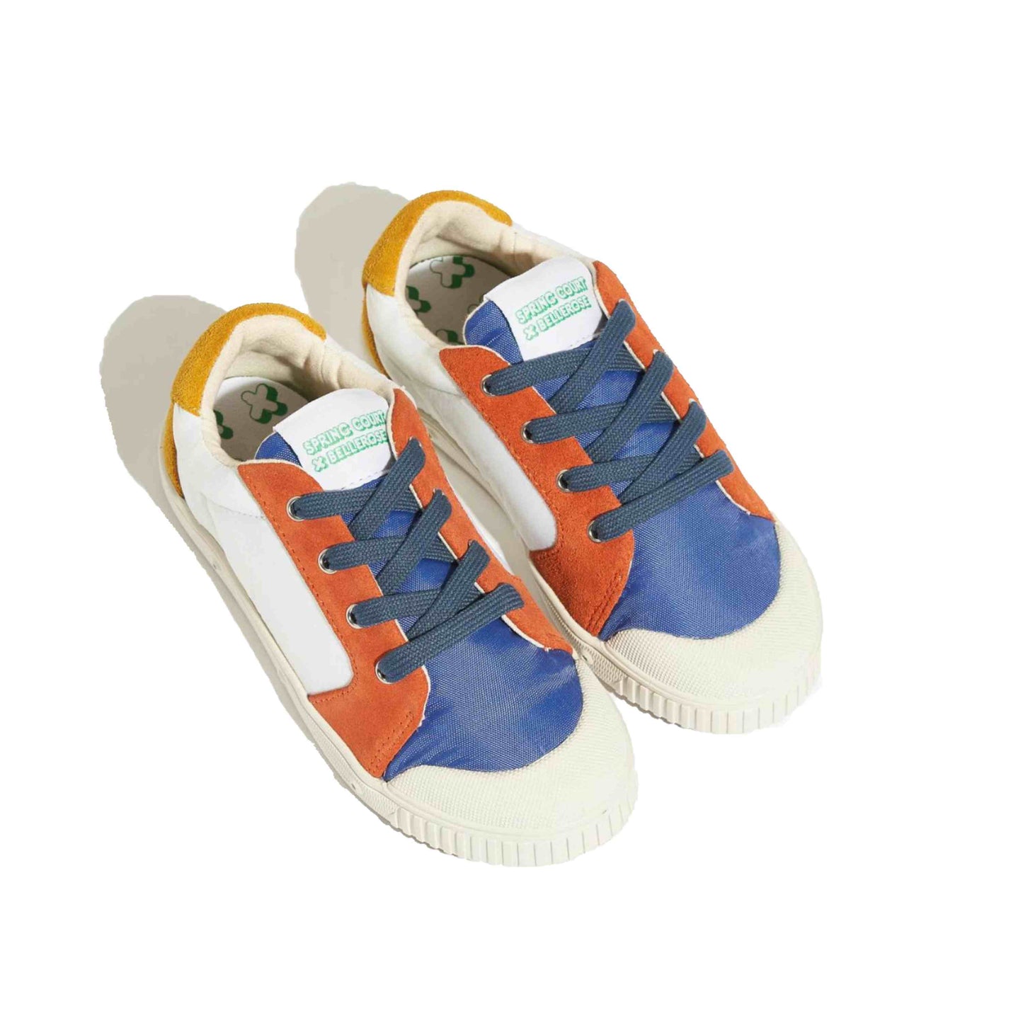 Spring Court Sneakers Wit/Geel/Blauw