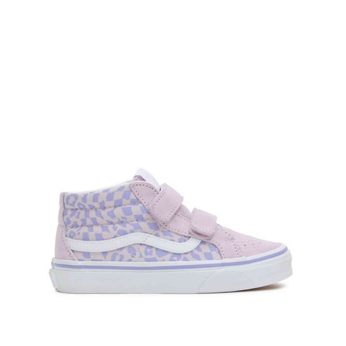 Vans SK8-Mid Reissue V Leopard Pop Purple - lila Vans sneakers voor kinderen met leopard print en velcro