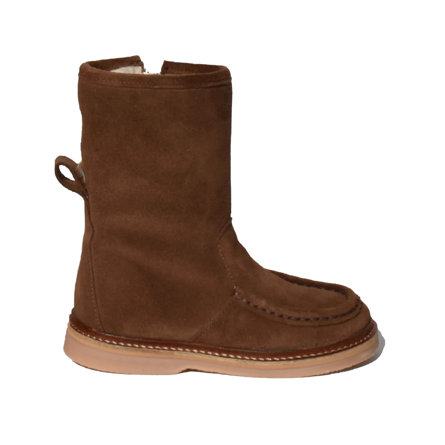Bottes d'hiver Du Loua en daim marron