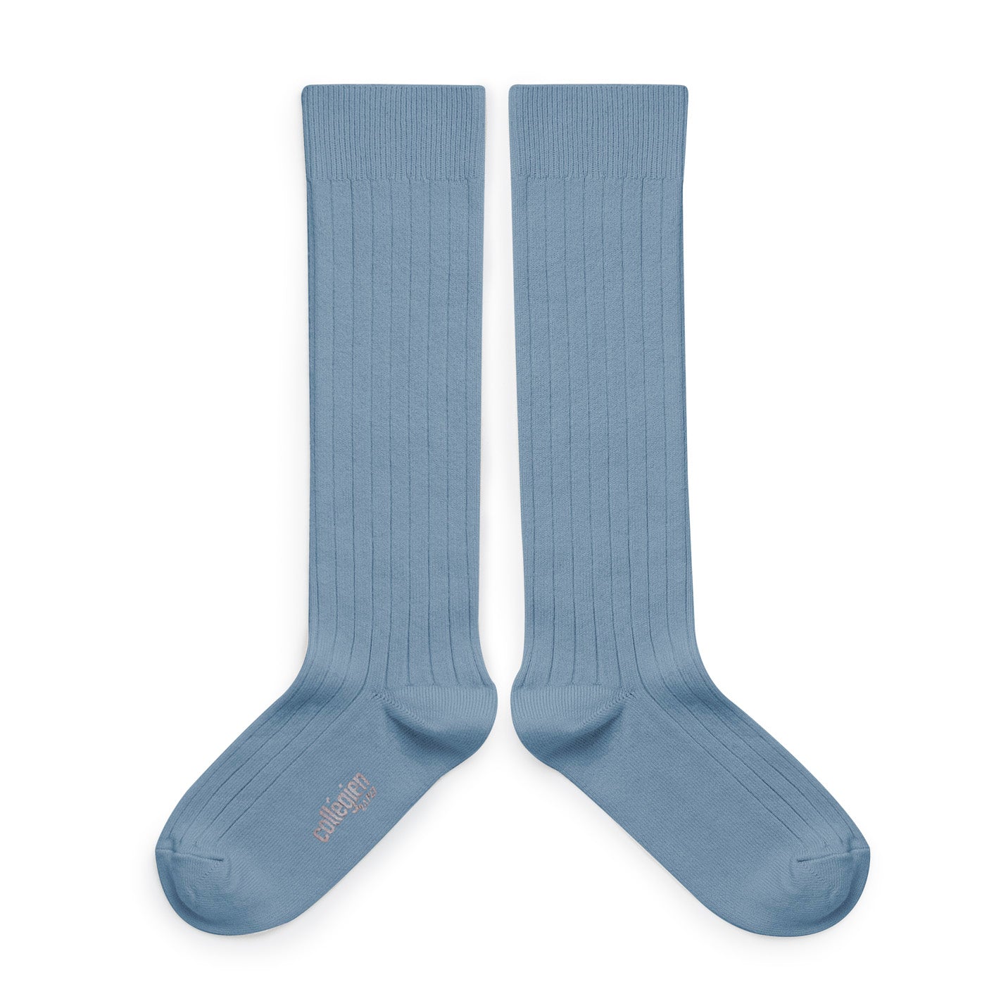 Chaussettes Genoux Collégien Bleu Clair
