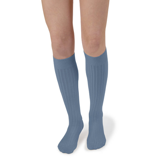 Chaussettes Genoux Collégien Bleu Clair