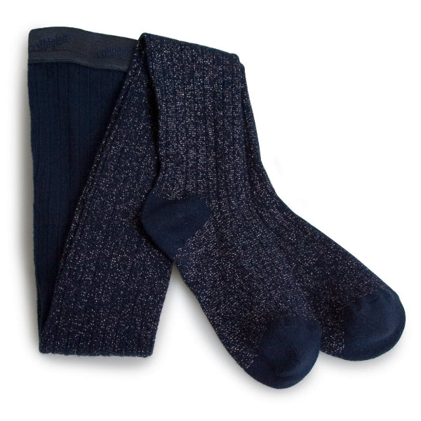 Collégien Pantalon Chaussettes Paillettes Bleu Foncé