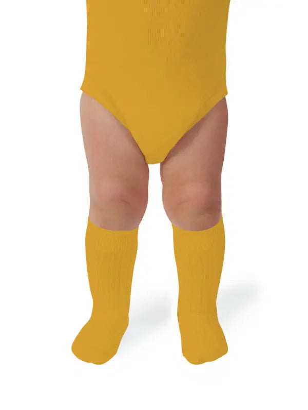 Chaussettes Hautes Collégien Ocre Jaune