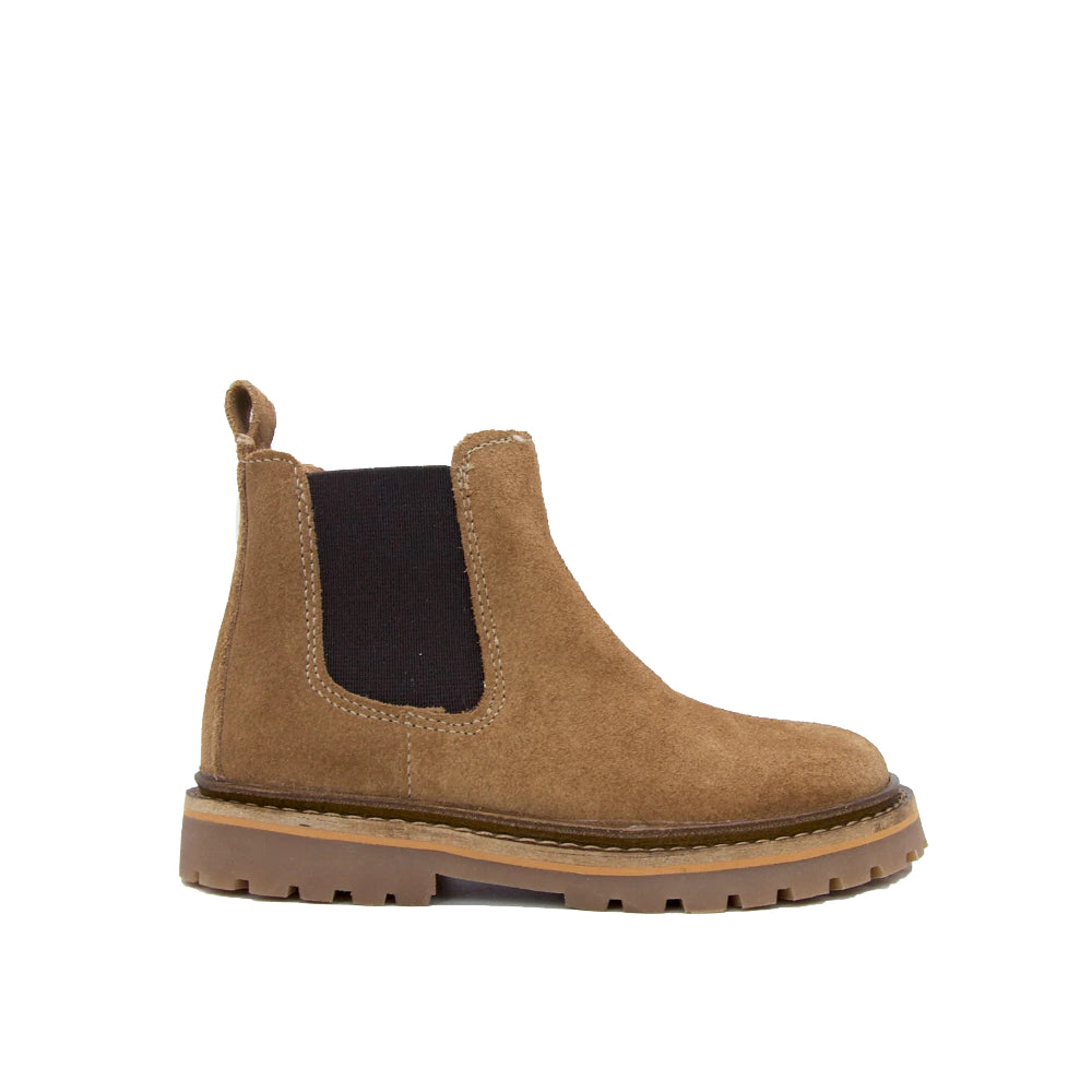 chelsea boots van Du Lou in beige suède