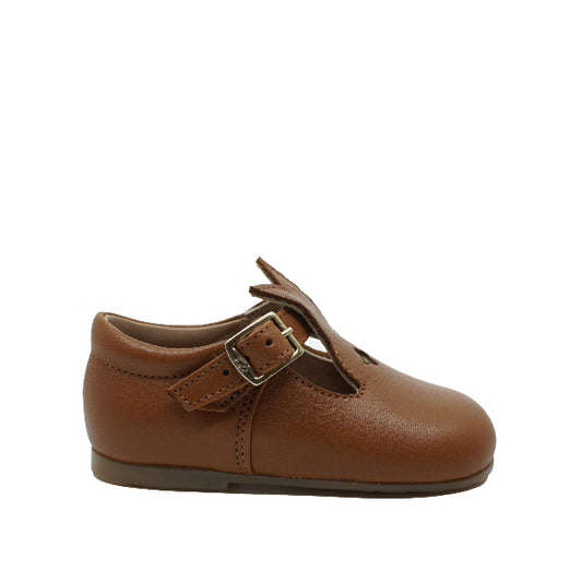 eli first shoes cognac leather brown