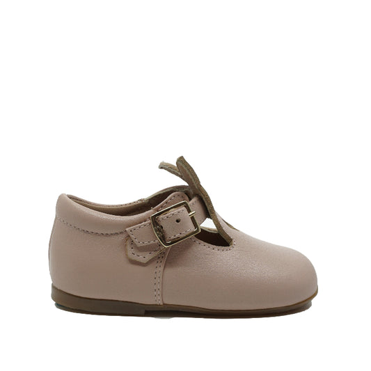 eerste schoentjes in roze leder met konijntje van Eli