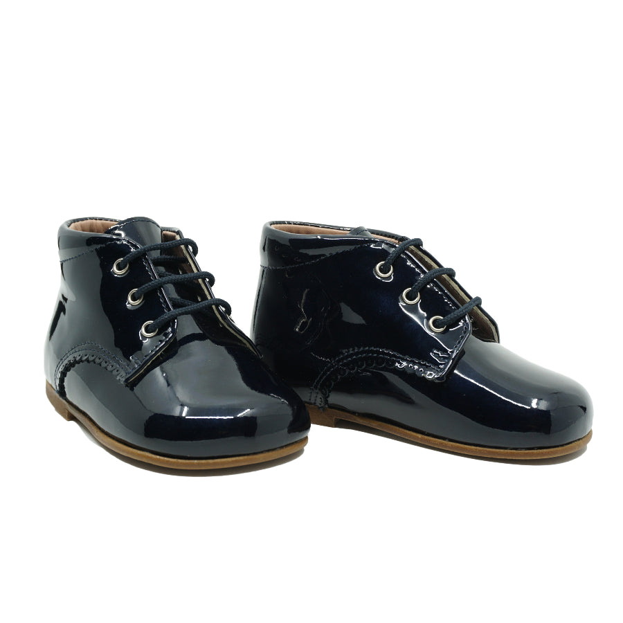 Eli Lace Shoe Laque Bleu Foncé