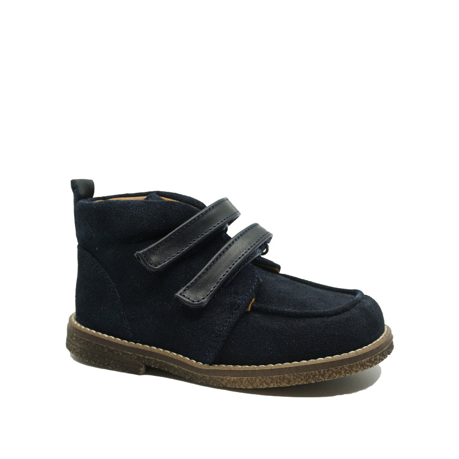 Donkerblauwe klassieke uniformschoenen met velcro van het merk Eli.