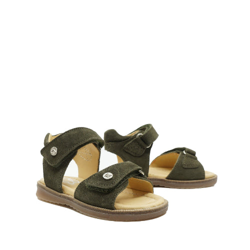 donkergroene jongenssandalen met velcro