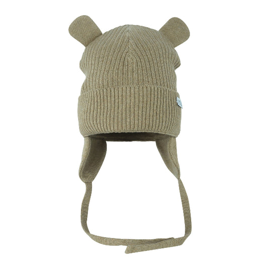 Bonnet Ours Bio Lil'Boo avec Oreilles - Marron Clair
