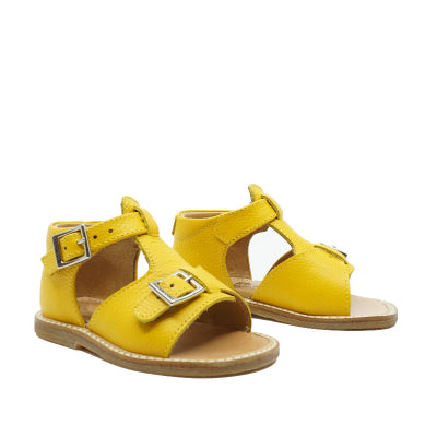 gele leren sandaaltjes t-band zecchino d'oro