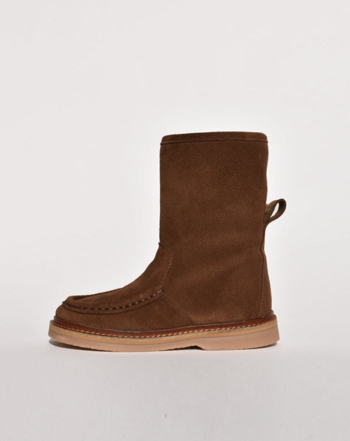 Bottes d'hiver Du Loua en daim marron