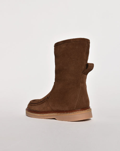 Bottes d'hiver Du Loua en daim marron