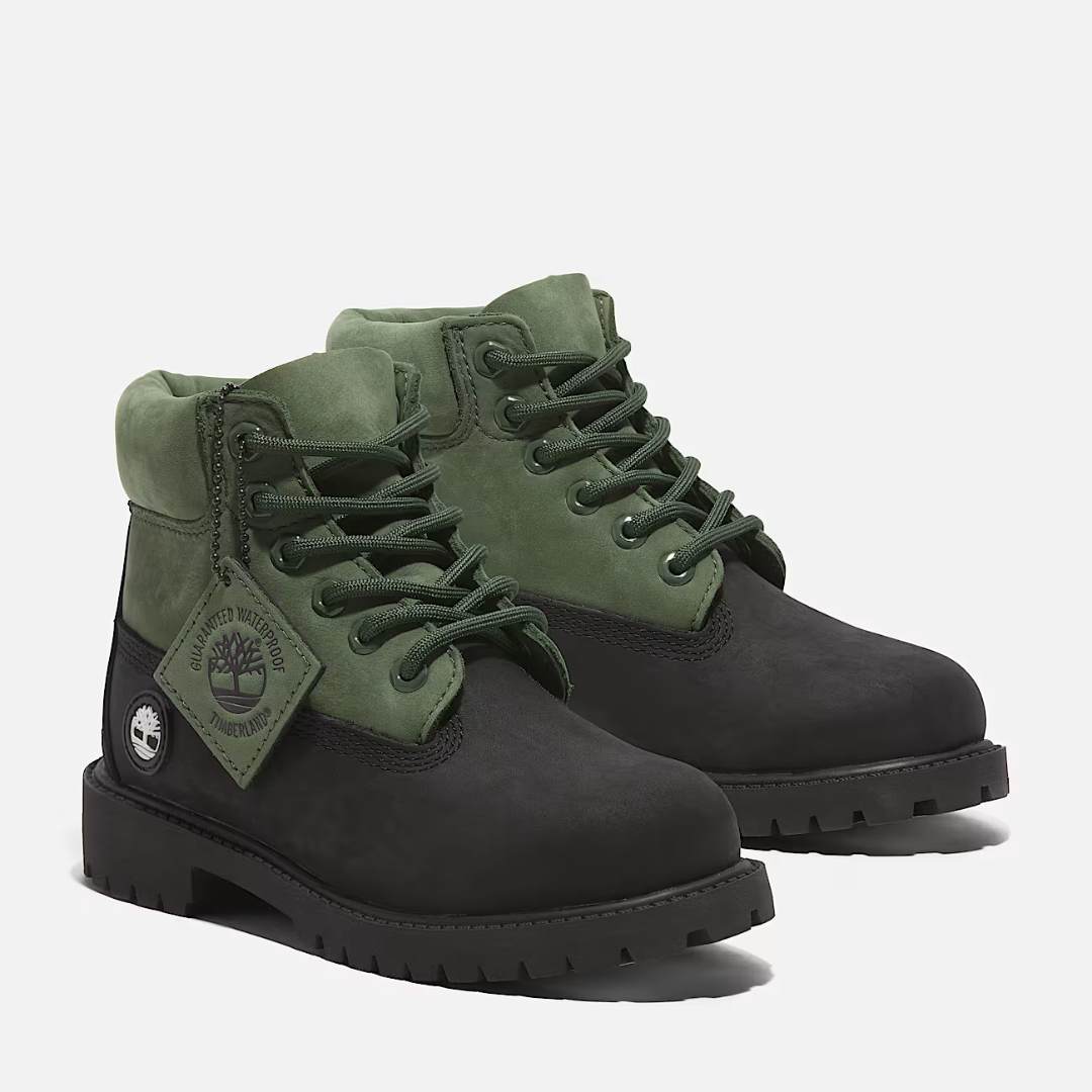 Timberland Waterdichte Veterboots Zwart/Groen