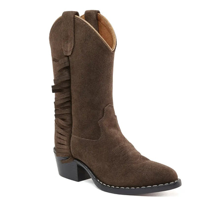Bootstock Cowboylaarzen Ruffle Brown