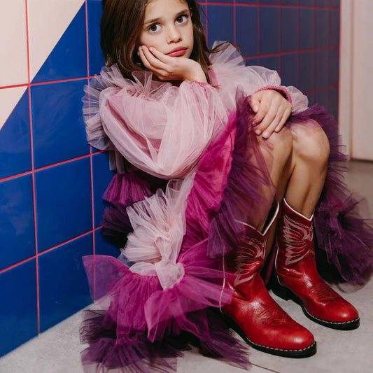 Bottes western Bootstock Mary Kids rouges