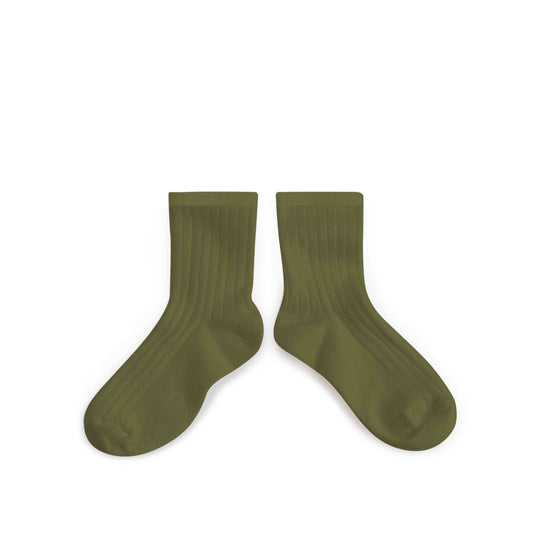 Collégien olijfgroene sokken