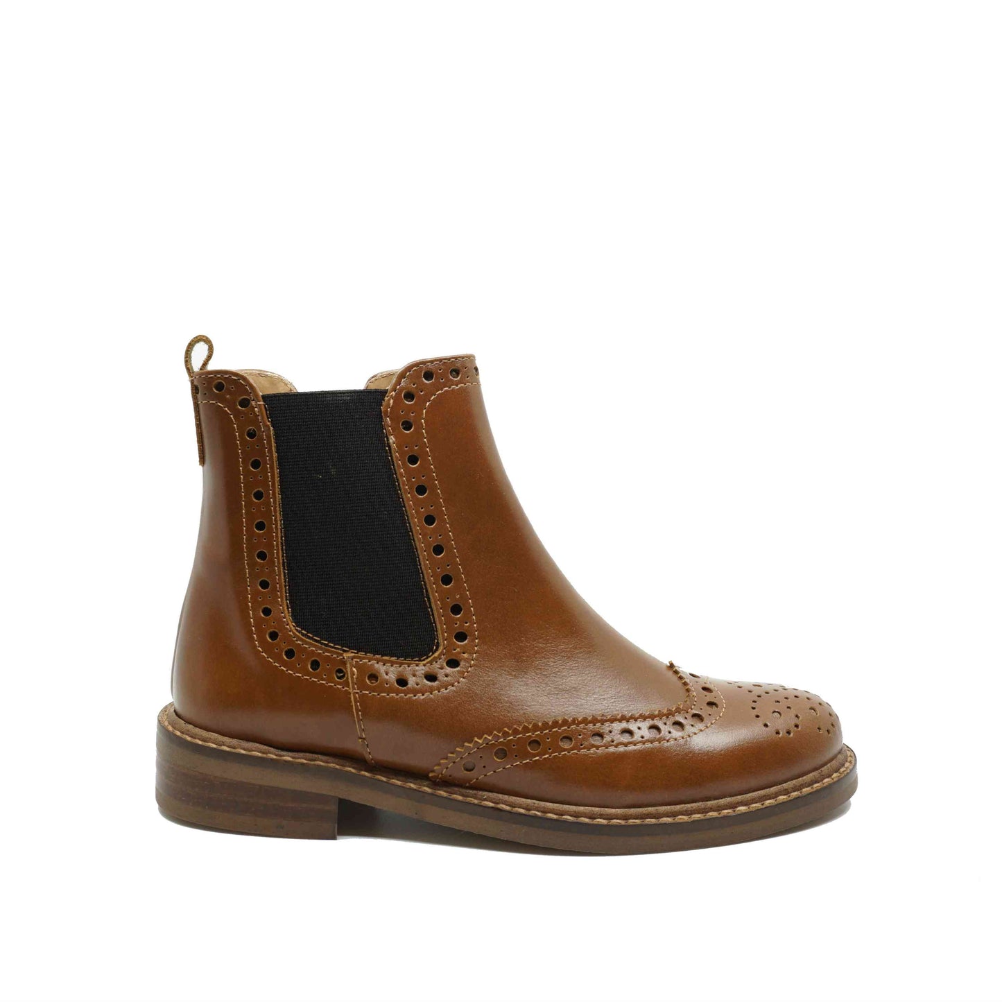 Klassieke bruine lederen chelsea boots van het Spaanse merk Eli