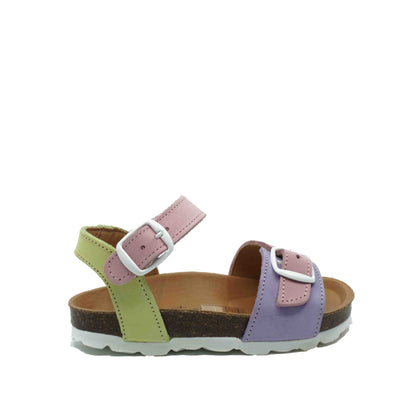 eli sandalen birkenstock lila roze geel