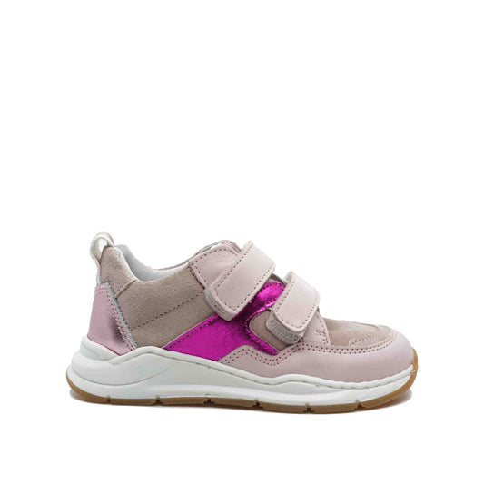 roze sneakers klittenband leder fiorita