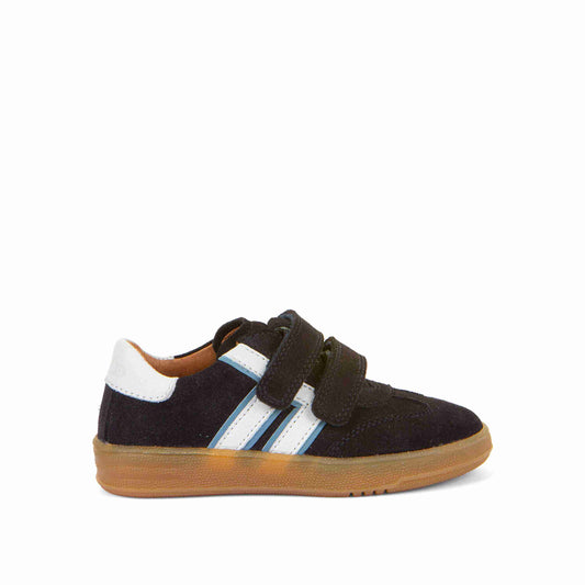 donkerblauwe kindersneakers met velcro