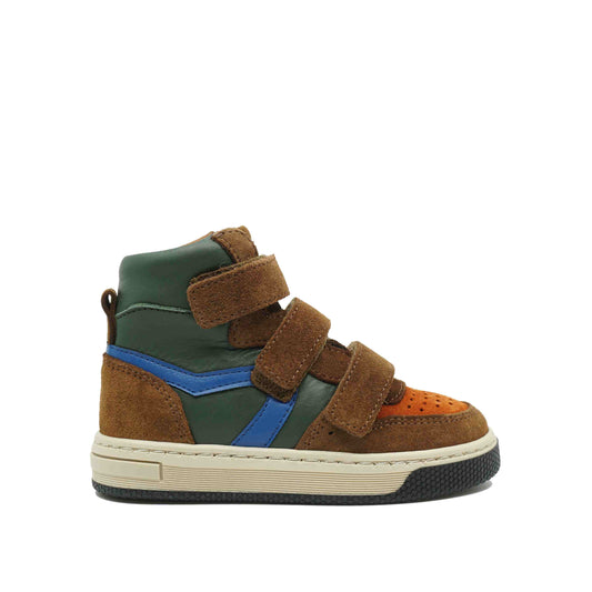 Hip Hoge Sneakers Cognacbruin Velcro