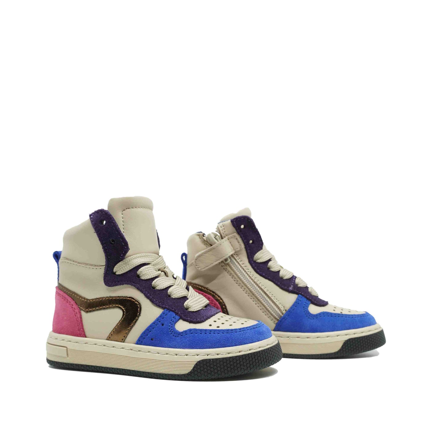 Hip Hoge Sneakers Cobalt/Roze