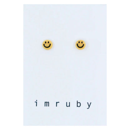 Imruby Pepper Smiley Oorbellen Geel