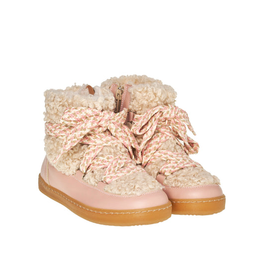 LMDI Skimo Boot Pink - roze winterlaarsjes met teddy voor meisjes